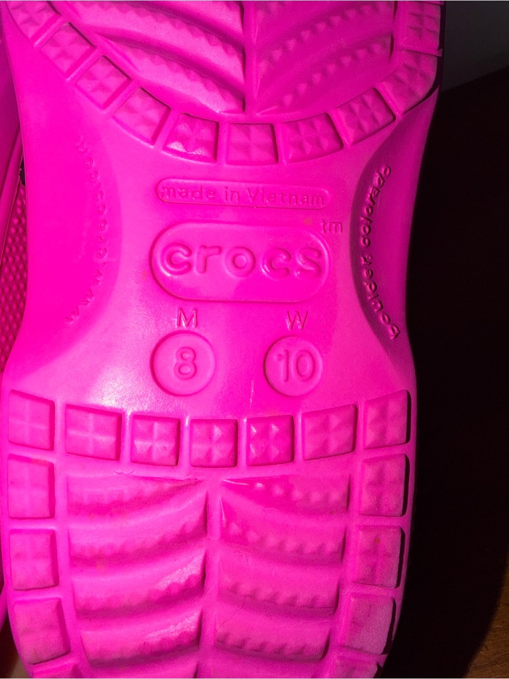 Crocs Adult Baya Clogs, Electric Pink, W10/M8 - Picture 4 of 8
